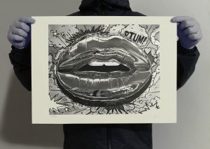 LeCartier - Ferrara 300 gr - 35 cm x 48 cm  Black (unframed)